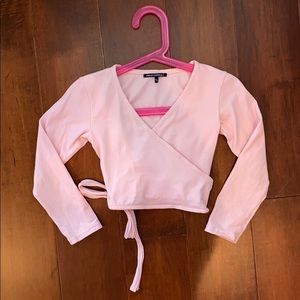 Chelsea Clothing Co Girls Pink Ballet Warmup